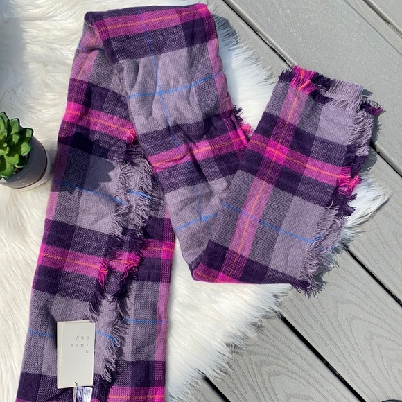 a new day Accessories - A new day purple plaid wrap / scarf